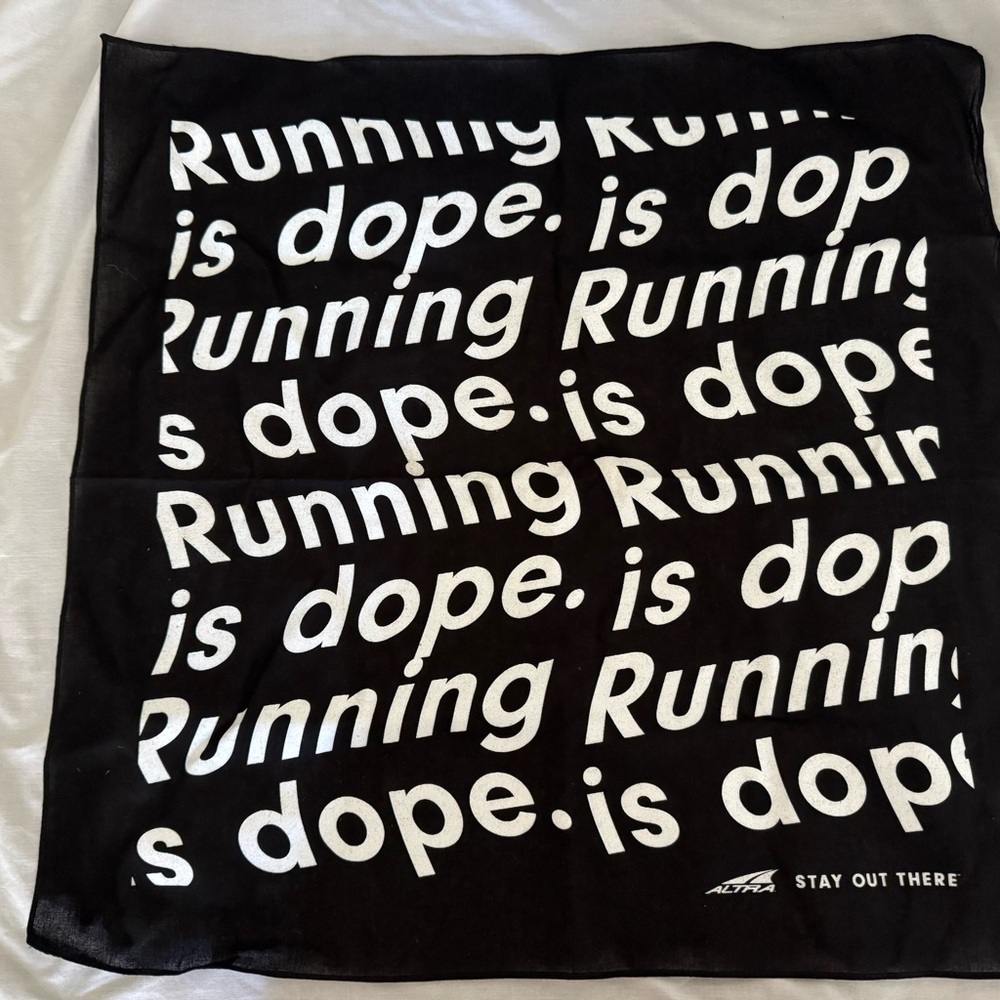 Altra Black and White Bandanna